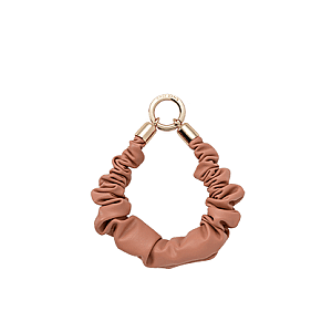 Pink Bow 1.0 - Leather Brown Wrist Strap