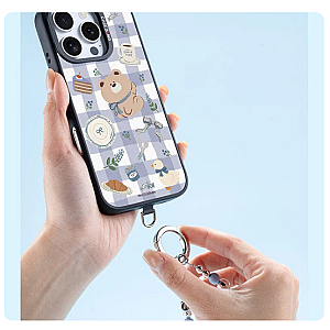 Miiichan Dessert Bear - Dreamy Blue Bow Wrist Strap