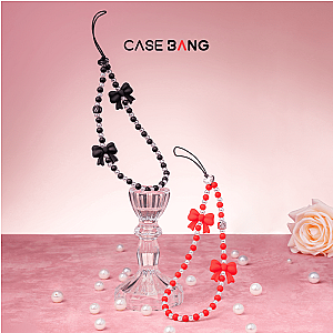 Pearl and Bow - Wrist Strap