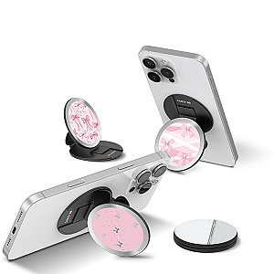 Pink Bow 3.0-Lace Bow Magsafe Grip Stand