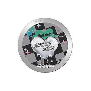 Wasabi Bear-Flowing Plaid Magsafe Grip Stand