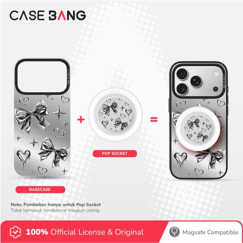 Metal bow Series - Silver Light Pop Socket Stand