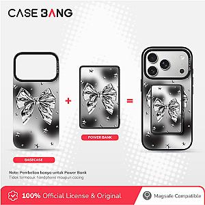 Metal bow-Silver Wings Magnetic Powerbank