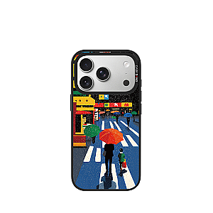 Rainy Street Series - Rainy Night Black Magnetic Casing