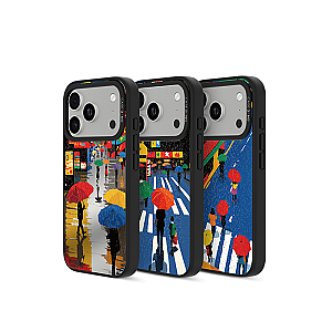 Rainy Street Series - Rainy Night Black Magnetic Casing