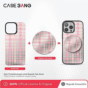 Tartans Series - Creamy Pink Plaid Magsafe Grip Stand