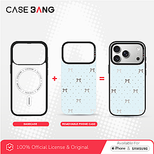 Pink Bow 2.0-Sea Salt Blue Bow