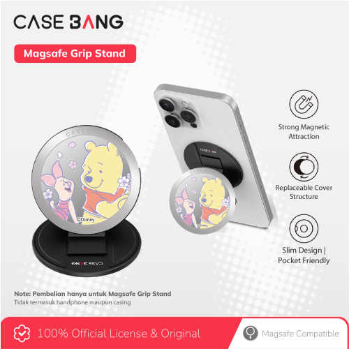 Winnie The Pooh Spring Series - Pooh and Piglet Magsafe Grip Stand Handphone Holder