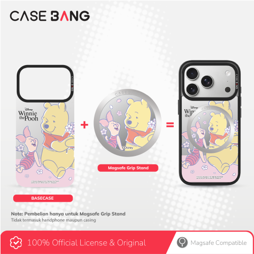  Winnie The Pooh Spring Series - Pooh and Piglet Magsafe Grip Stand Handphone Holder