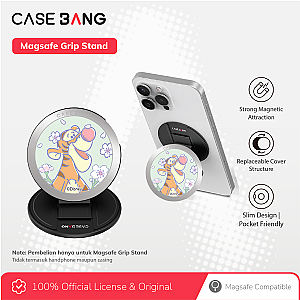  Winnie The Pooh Spring Series - Cherry Blossom Tiger Magsafe Grip Stand Handphone Holder