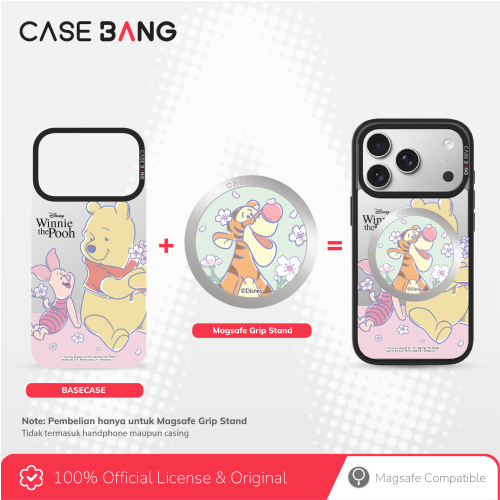  Winnie The Pooh Spring Series - Cherry Blossom Tiger Magsafe Grip Stand Handphone Holder