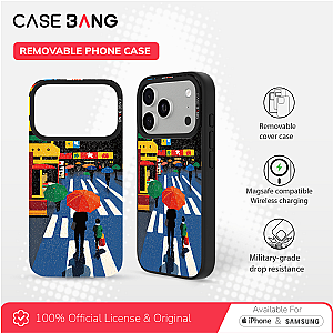 Rainy Street Series - Rainy Night Black Magnetic Casing