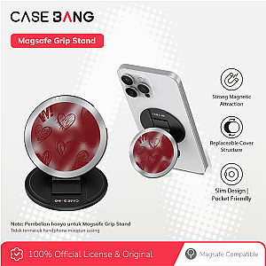 Crimson Heart Series - Full Screen Hearts Magsafe Grip Stand Handphone Holder