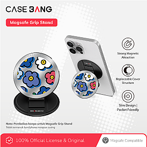 Floral Series Series - Blue Flower Magsafe Grip Stand
