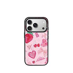 CASEBANG Removable Phonecase Cover Cherry Bow Series - Vintage Strawberry Magnetic Casing