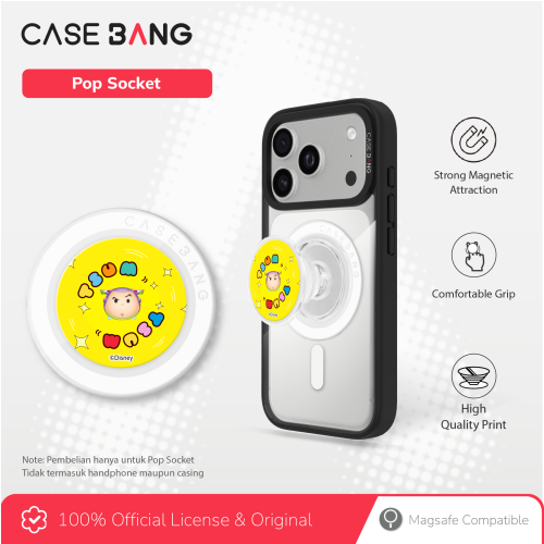  Tsumtsum 3.0 Series - Yellow Tsum Pop Socket Stand Handphone Holder