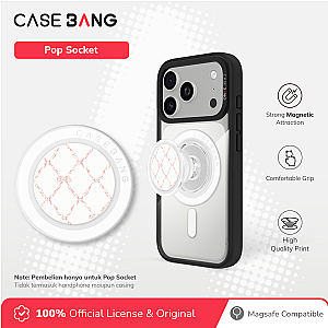 CASEBANG Cherry Bow Series - Plaid Bow Pop Socket Stand Handphone Holder