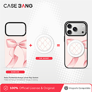 CASEBANG Cherry Bow Series - Plaid Bow Pop Socket Stand Handphone Holder