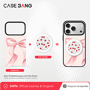 CASEBANG Cherry Bow Series - Red Heart Pop Socket Stand Handphone Holder