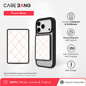 CASEBANG Cherry Bow Series Powerbank 5000 mAh (Plaid Bow)
