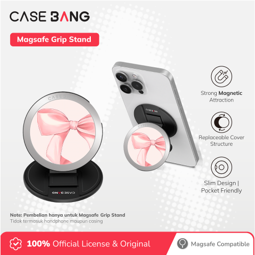 CASEBANG Cherry Bow Series - Silkbow Magsafe Grip Stand Handphone Holder