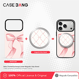 CASEBANG Cherry Bow Series - Plaid Bow Magsafe Grip Stand Handphone Holder