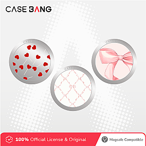 CASEBANG Cherry Bow Series - Red Heart Magsafe Grip Stand Handphone Holder