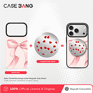 CASEBANG Cherry Bow Series - Red Heart Magsafe Grip Stand Handphone Holder