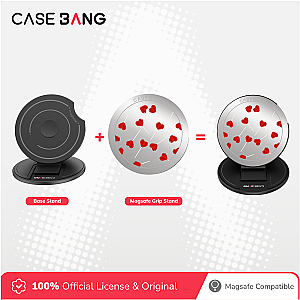 CASEBANG Cherry Bow Series - Red Heart Magsafe Grip Stand Handphone Holder