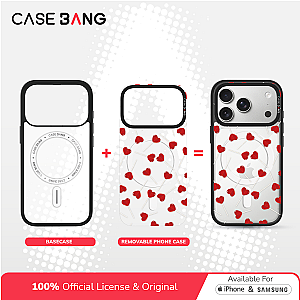 CASEBANG Removable Phonecase Cover Cherry Bow Series - Red Heart Magnetic Casing