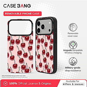 CASEBANG Removable Phonecase Cover Cherry Bow Series - Red Cherry Magnetic Casing