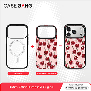 CASEBANG Removable Phonecase Cover Cherry Bow Series - Red Cherry Magnetic Casing