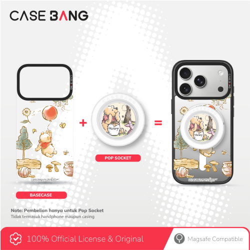 Winnie The Pooh 1.0 Series - Creamy Yellow Pooh Pop Socket Stand Handphone Holder