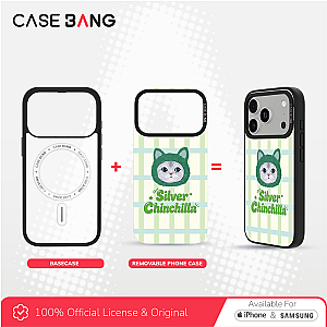 Cat Series - Silver Chincilla Magnetic Casing