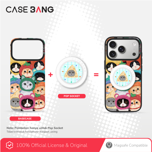CASEBANG Cat Series - British Blue Pop Socket Stand Handphone Holder