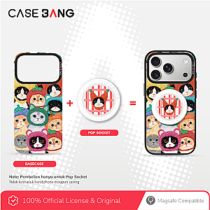 CASEBANG Cat Series - Tuxedo Cat Pop Socket Stand Handphone Holder
