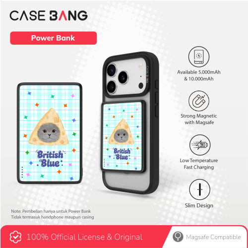 CASEBANG Cat Series Powerbank 5000 mAh (British Blue)