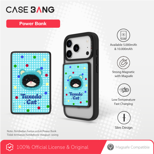 CASEBANG Cat Series Powerbank 5000 mAh (Dotty Tuxedo)