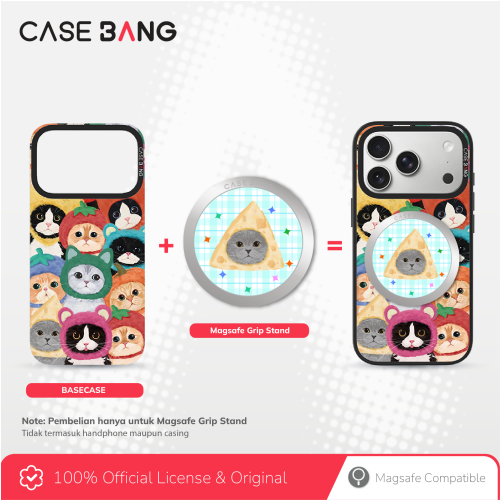 CASEBANG Cat Series - British Blue Magsafe Grip Stand Handphone Holder