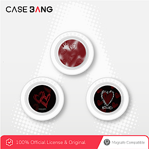 CASEBANG Crimson Heart Series - Full Screen Hearts Pop Socket Stand Handphone Holder