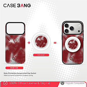 CASEBANG Crimson Heart Series - Full Screen Hearts Pop Socket Stand Handphone Holder