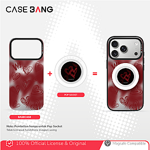 CASEBANG Crimson Heart Series - Hearts Soulmate Pop Socket Stand Handphone Holder