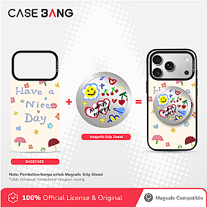 CASEBANG Relax Soul Series - Happy Doodles Magsafe Grip Stand Handphone Holder