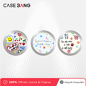 CASEBANG Relax Soul Series - Happy Doodles Magsafe Grip Stand Handphone Holder