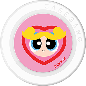 CASEBANG The Power Puff Girl Series - Bubbles Heart Pop Socket Stand Handphone Holder