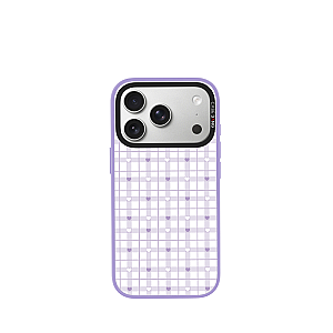 CASEBANG Removable Phonecase Cover Violet Heart Series - Checker Heart Magnetic Casing