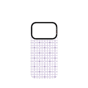 CASEBANG Removable Phonecase Cover Violet Heart Series - Checker Heart Magnetic Casing