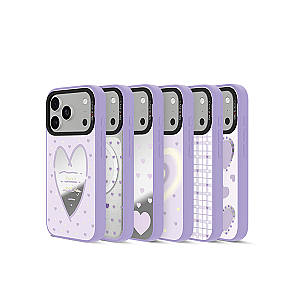 CASEBANG Removable Phonecase Cover Violet Heart Series - Aura Heart Glow Magnetic Casing