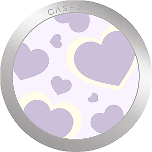 CASEBANG Violet Heart Series - Soft Heart Magsafe Grip Stand Handphone Holder
