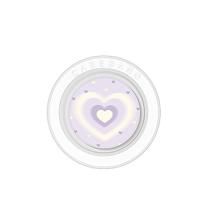 CASEBANG Violet Heart Series - Aura Heart Glow Pop Socket Stand Handphone Holder